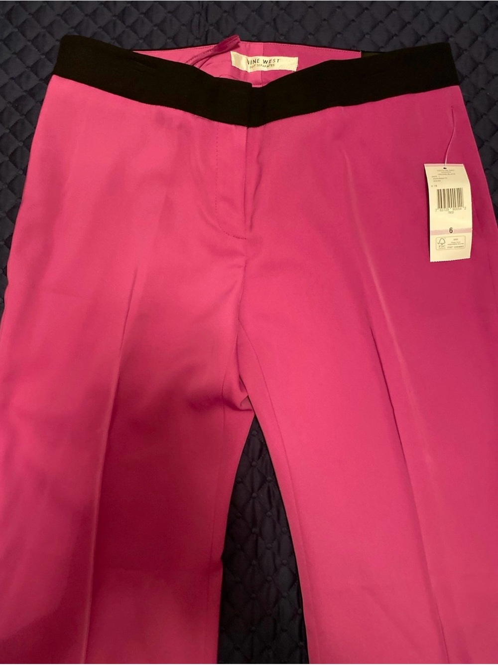 Nine West Hot Pink Wide-Leg Dress Pants  - Modern Fit